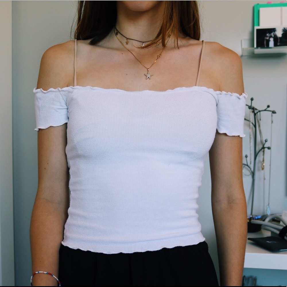 Anya white crop top